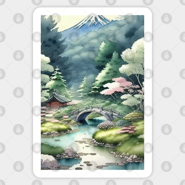 Japanese landscape Sticker by IDesign23